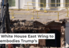 Demolishing the White House East Wing to build a ballroom embodies Trump’s heritage politics Demolition in process on the East Wing of the White House, Oct. 23, 2025. AP Photo/Jacquelyn Martin